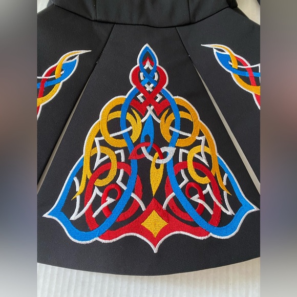 Irish Step Dance Costume with Cape Piece Custom Design Size XS - Picture 4 of 16